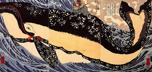 歌川国芳の浮世絵『宮本武蔵の鯨退治』