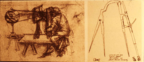 カメラ・オブスクラが絵画制作に活用されたのは15世紀頃　レオナルド・ダ・ヴィンチ