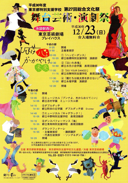 【東京都特別支援学校 舞台芸術・演劇祭】特別支援学校って？　都内には何校ある？