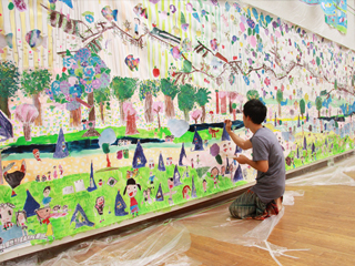 「ボランティア・地域活動見本市」紹介　池平徹兵  『生命の壁画』展示